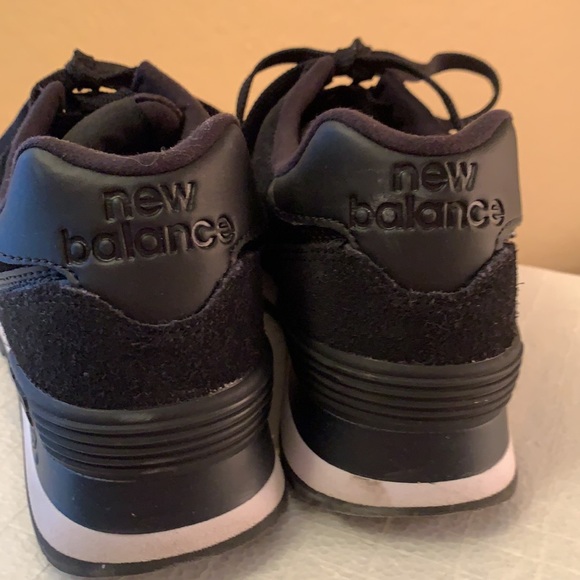 New Balance tennis shoes black suede taupe glitter - Picture 7 of 8